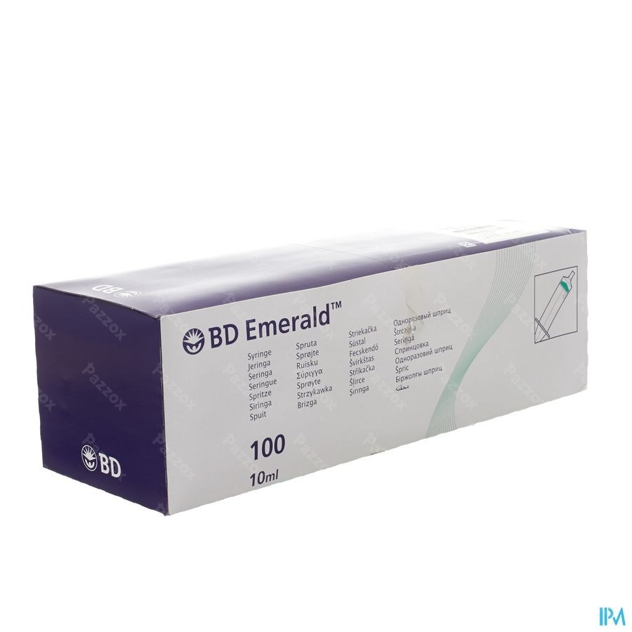 Bd Emerald Seringue 10ml Luer Slip 100 307736