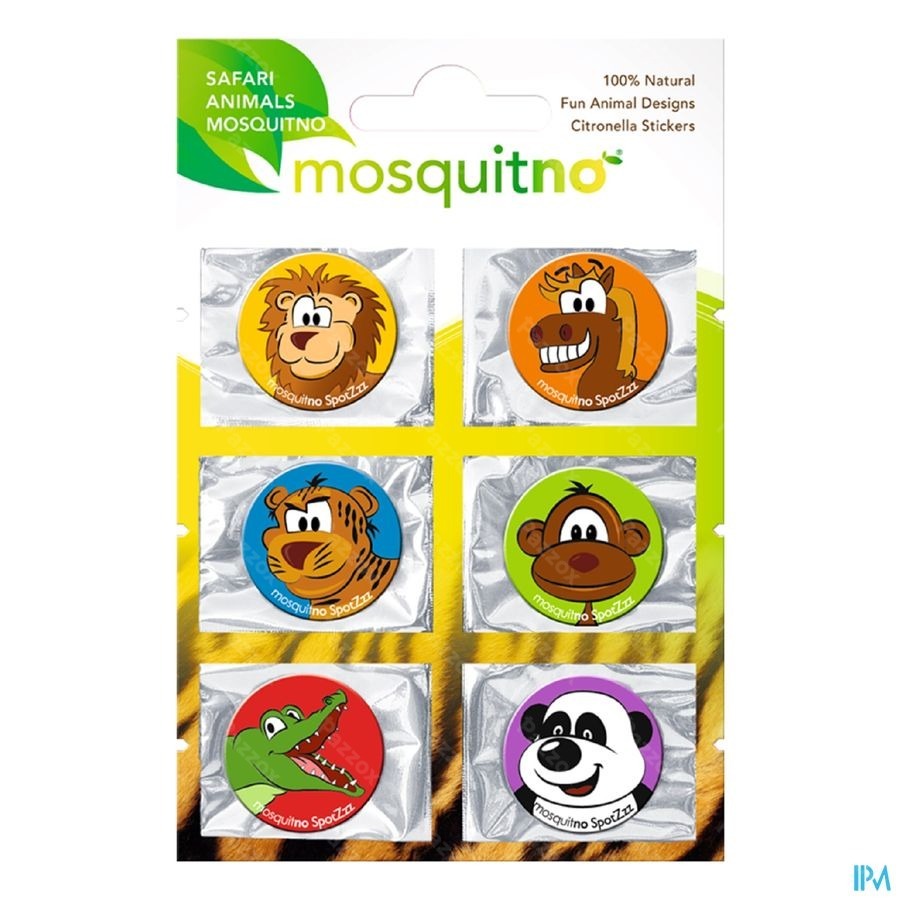 Mosquitno Spotzz Citronella Stickers Safari 30 Stuks