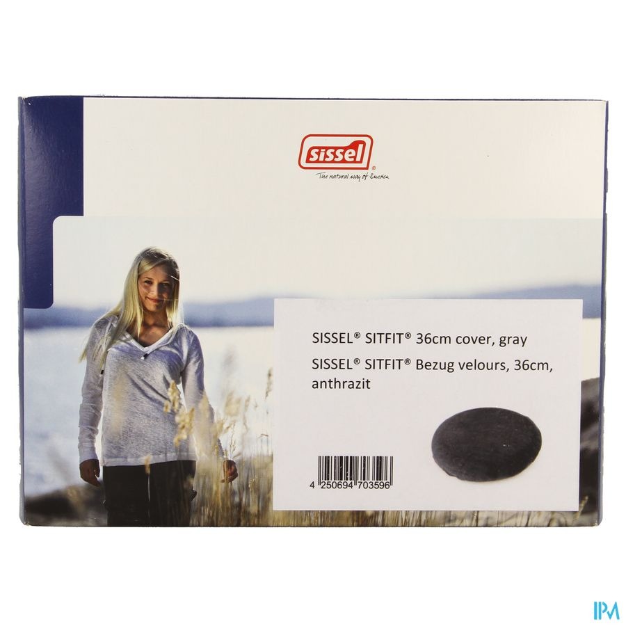 Sissel Overtrek Antraciet Voor Sitfit 36cm Fluweel