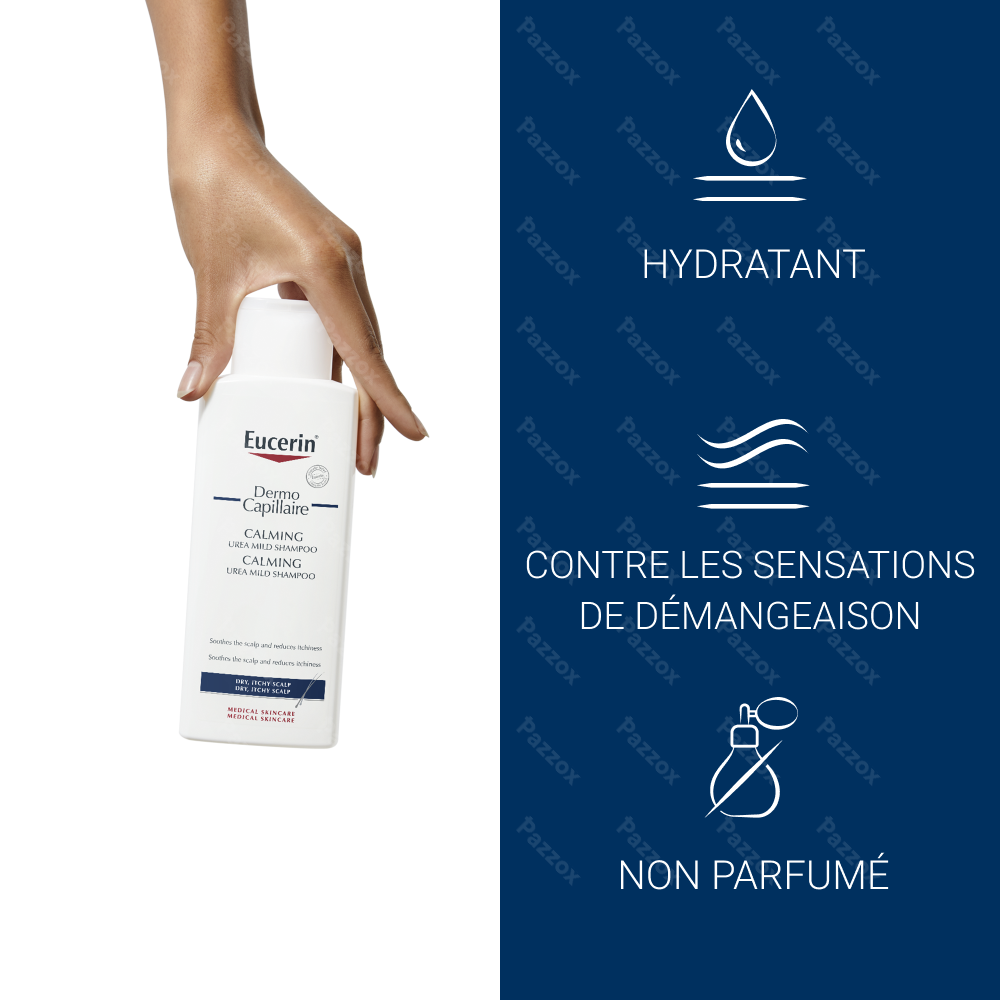 Eucerin DermoCapillaire Shampooing Doux à l'Urée Calmant Cuir Chevelu Sec 250ml