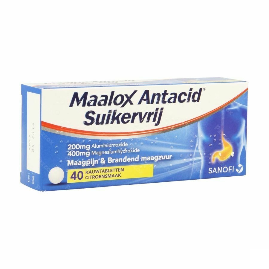 Maalox Antacid Zs Lemon 200/400mg Kauwtabl 40 Bl.