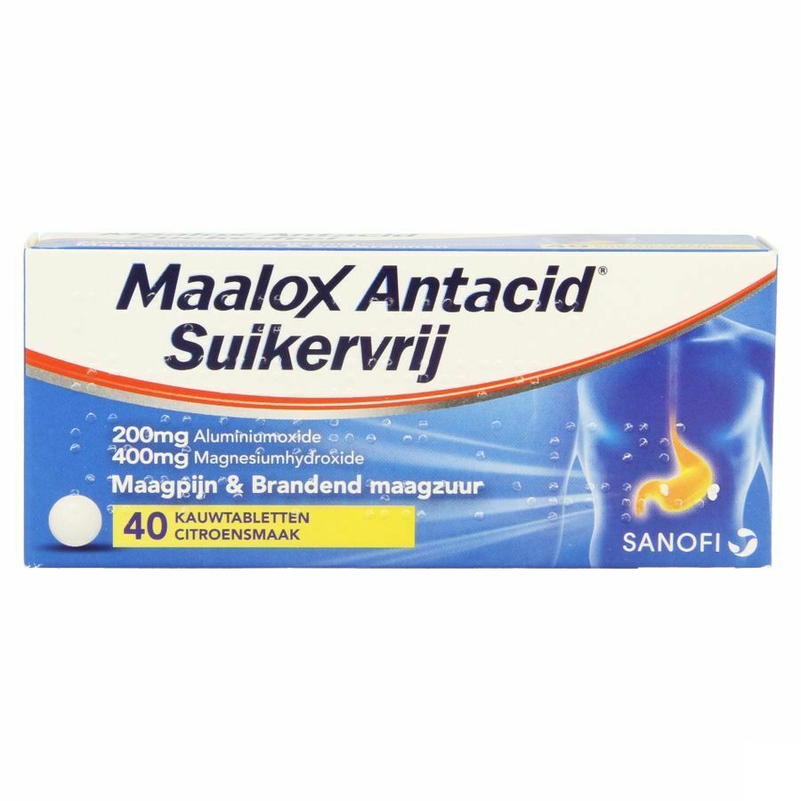 Maalox Antacid Zs Lemon 200/400mg Kauwtabl 40 Bl.