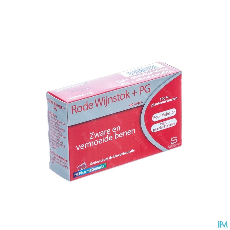 Rode Wijnstok+ Pg Pharmagenerix Blister Caps 60