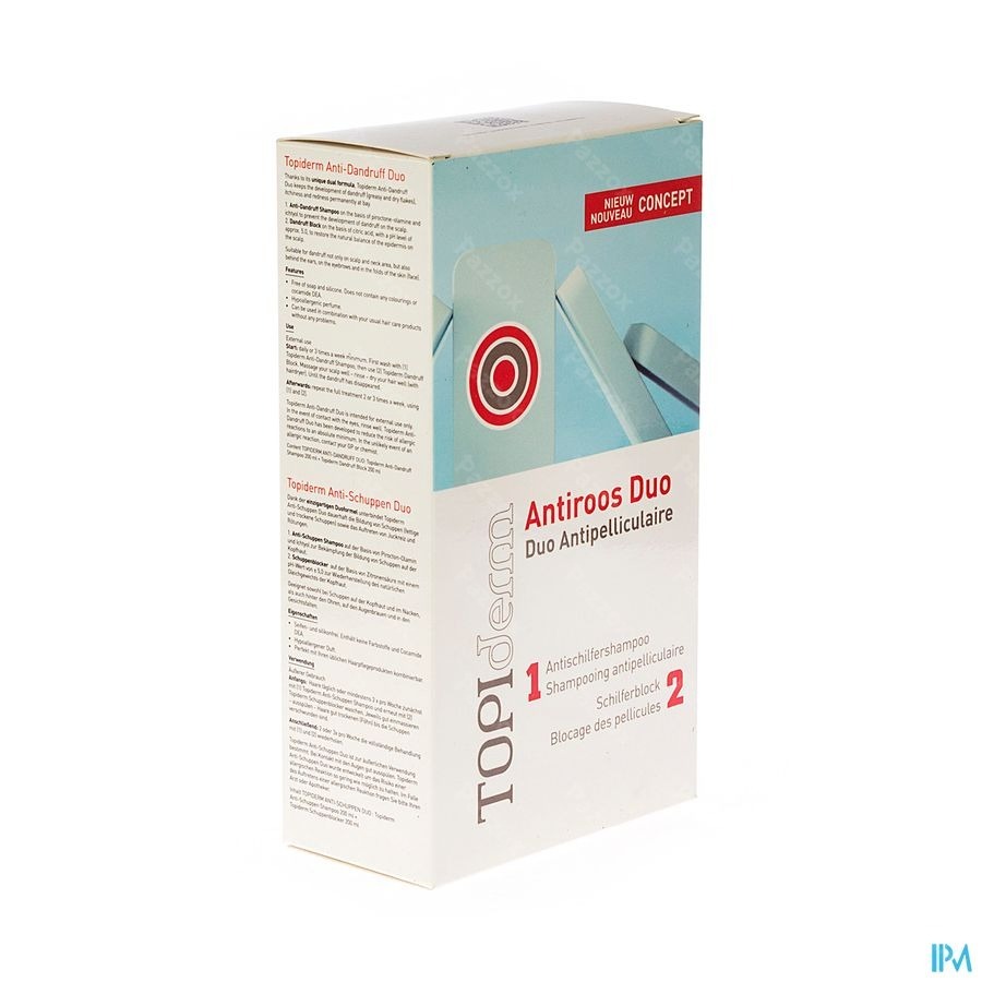 Topiderm Shampooing Duo Sh + A/pellicul.2x200ml
