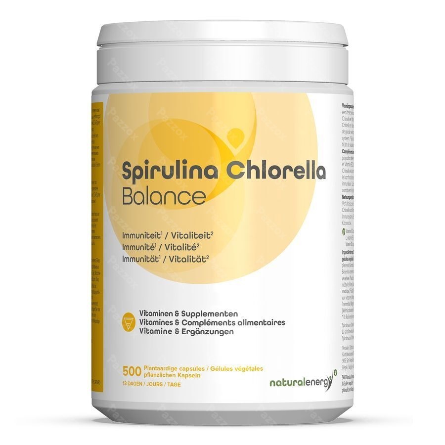 Spirulina Chlor. Caps 500 Natural Energy Labophar