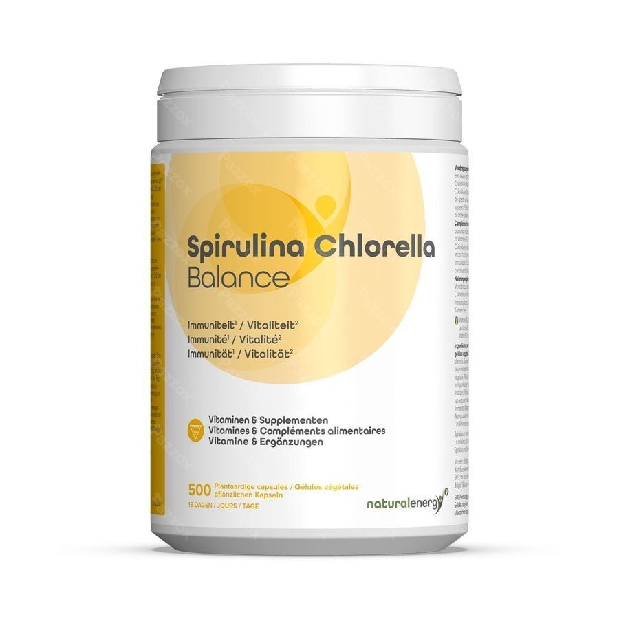 Spirulina Chlor. Caps 500 Natural Energy Labophar