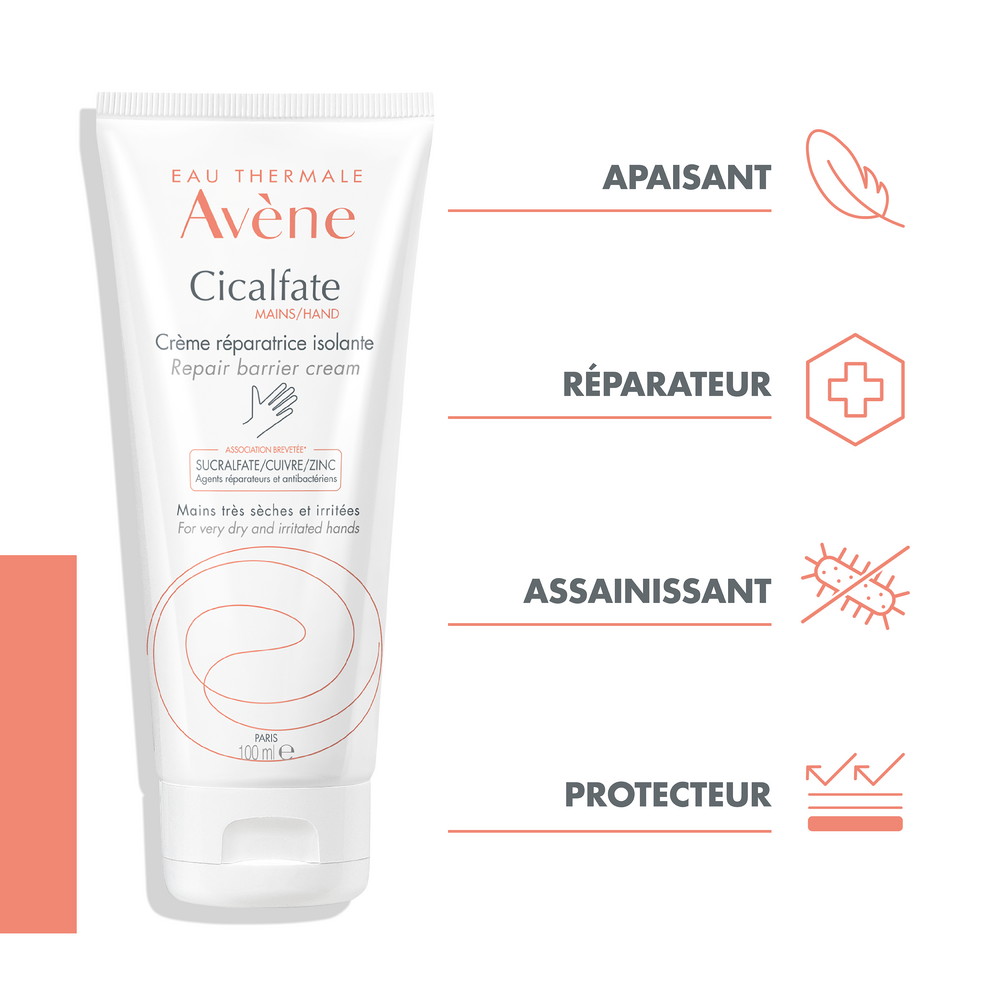 Avène Cicalfate Mains Crème réparatrice isolante, Mains très sèches & irritées 100ml