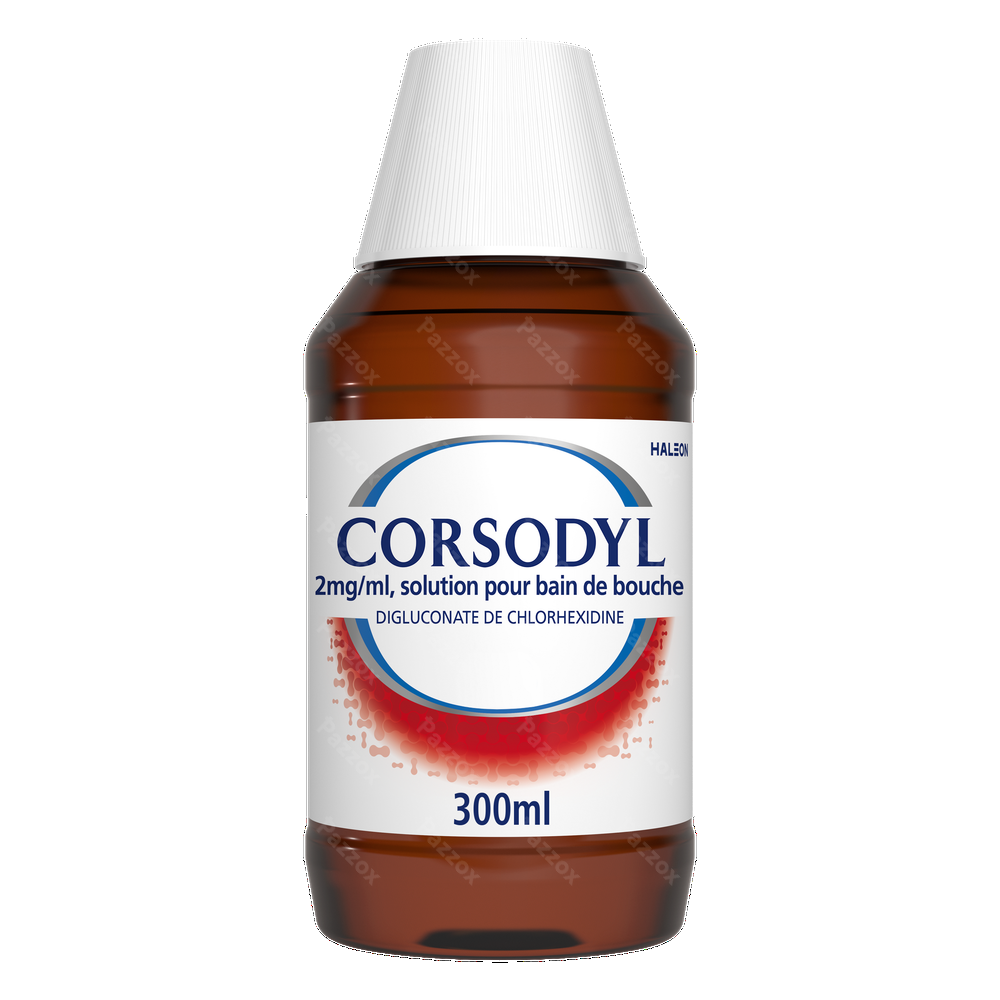 Corsodyl 2mg/ml Solution Bain Bouche 300ml