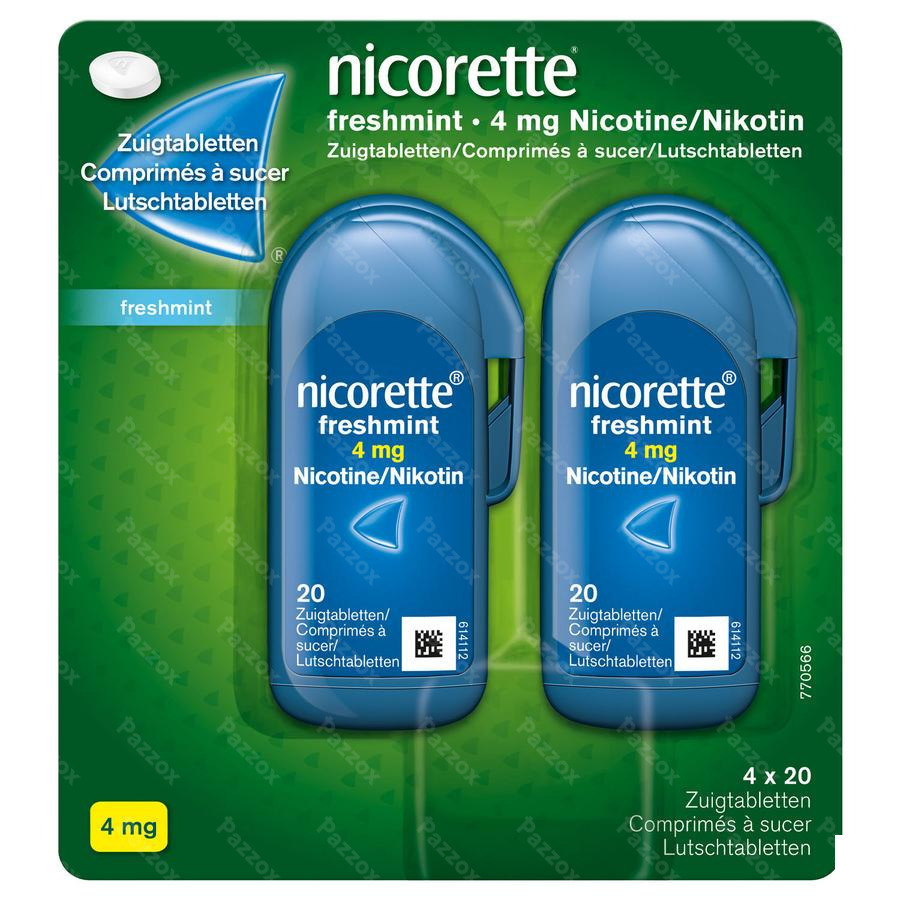 Nicorette Freshmint 4mg Comp A Sucer S/sucre 80