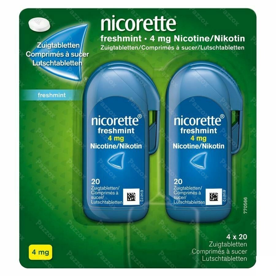 Nicorette Freshmint 4mg Comp A Sucer S/sucre 80