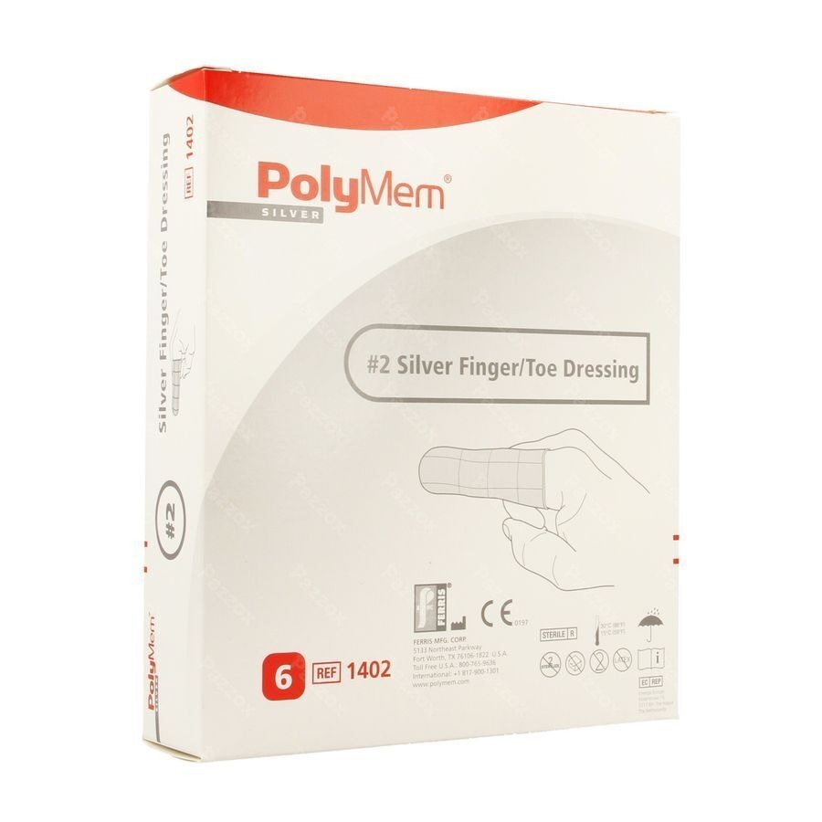 Polymem Silver Vinger/teen Dressing Ring 8-12 6