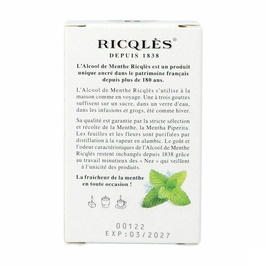 RICQLES ALCOOL DE MENTHE 50ML