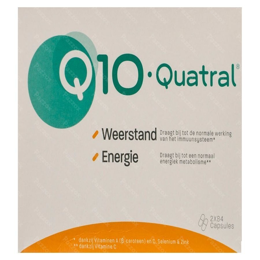 Q10-quatral Voedingssupplement Weerstand & Energie 168 Capsules