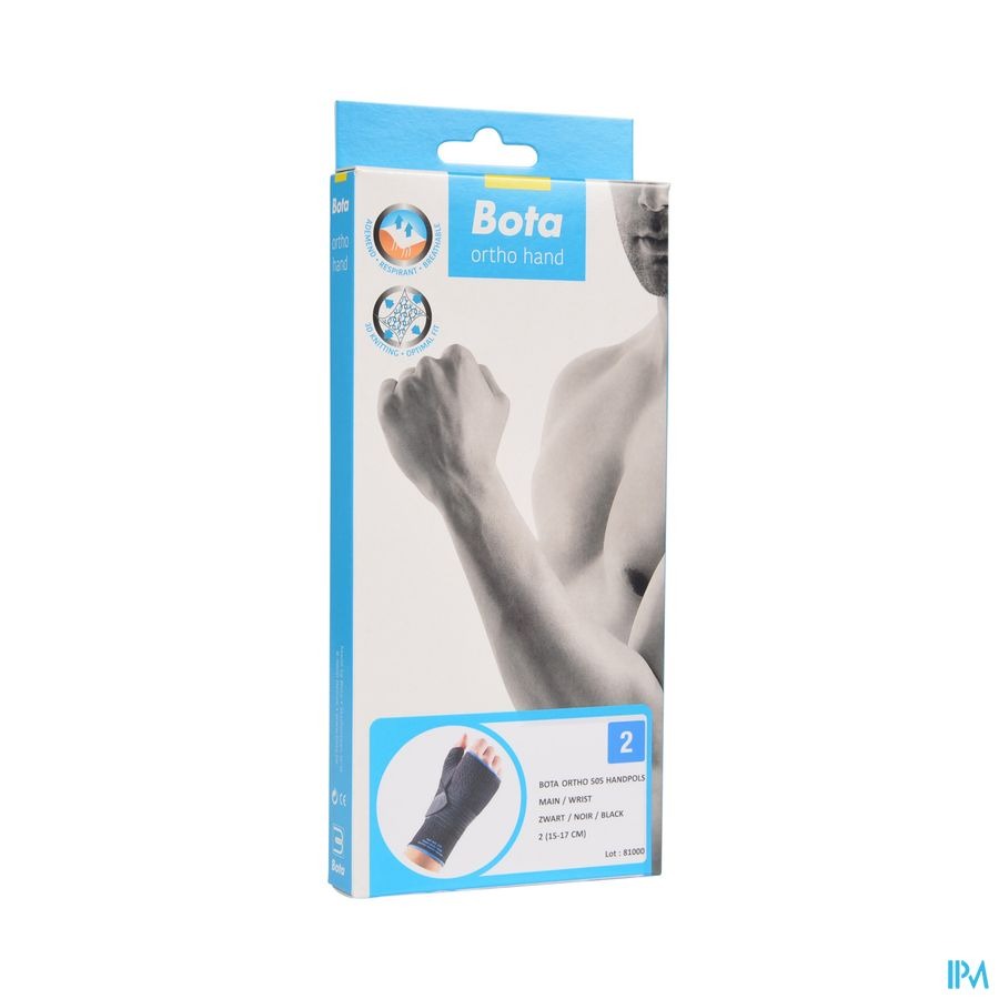 Bota Ortho Serre Poignet Main 505 Noir N2