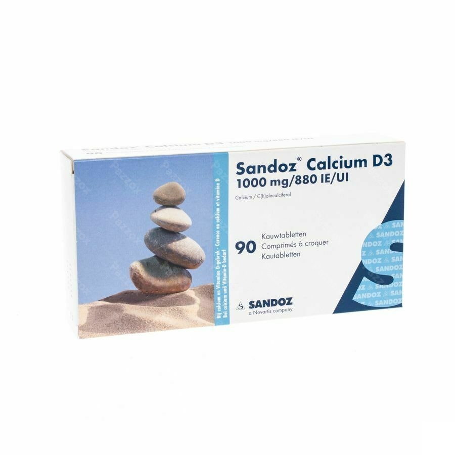 Sandoz Calcium D3 Kauwtabletten 90x1000 mg/880ie