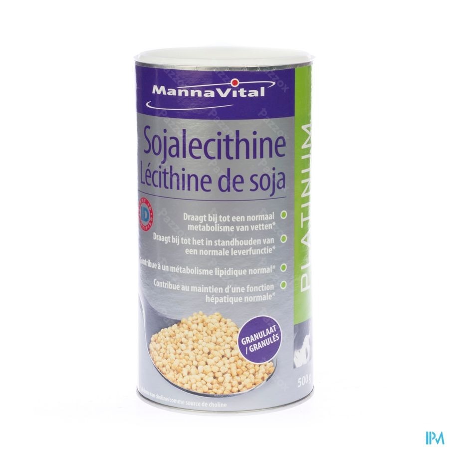 Mannavital Soja Lecithine Platinum Gran 500 Gr