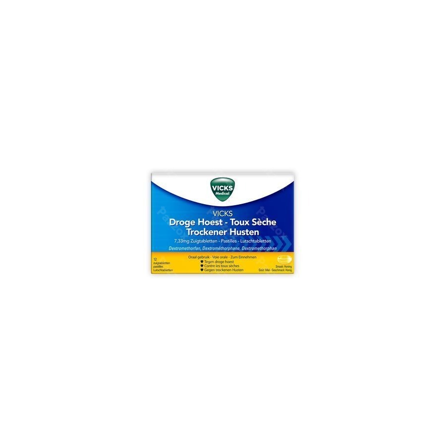 Vicks Vapotabs Antitussif Zuigtabl 12