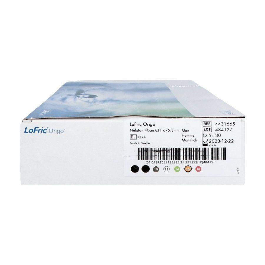 Lofric Origo Nelaton Pobe+sol Saline Ch16 40cm 30