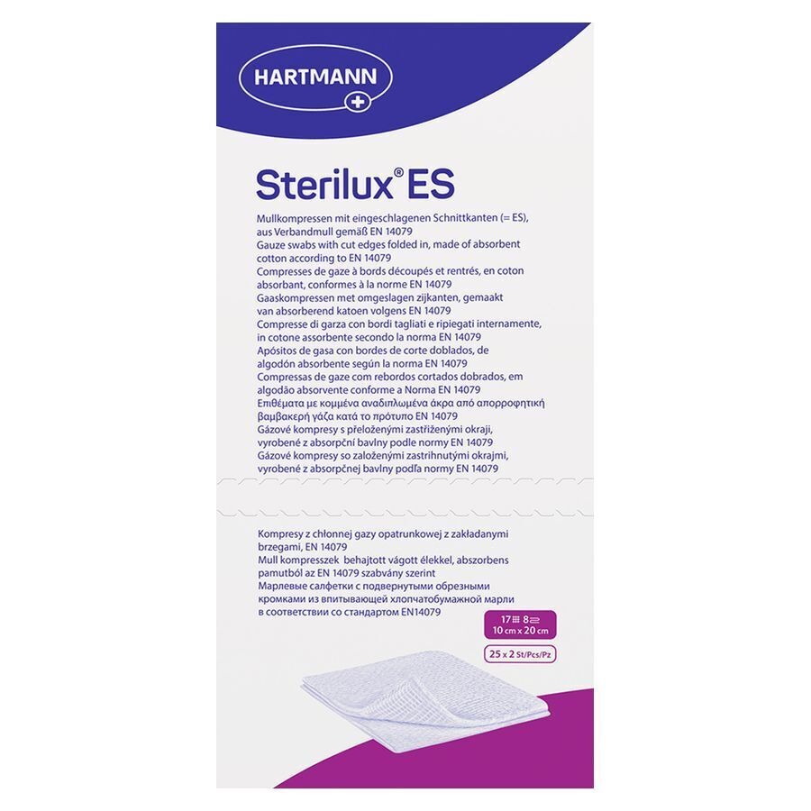 Sterilux Es 5x5cm 8l.st. 25x2 P/s