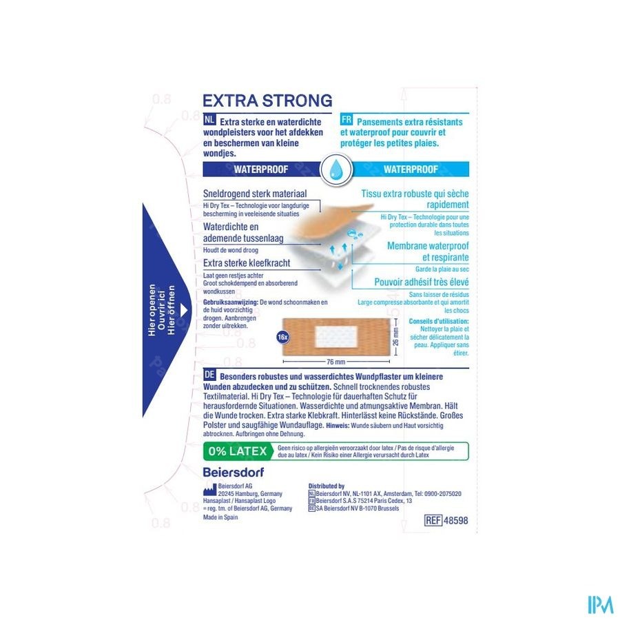 Hansaplast Extra Strong Waterproof Strips 16