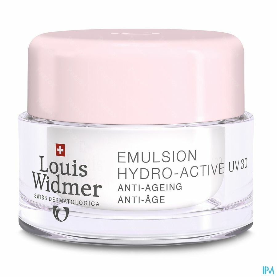 Louis Widmer Emulsion Hydro-active Uv30 Anti-age Dagcreme Zonder Parfum 50ml