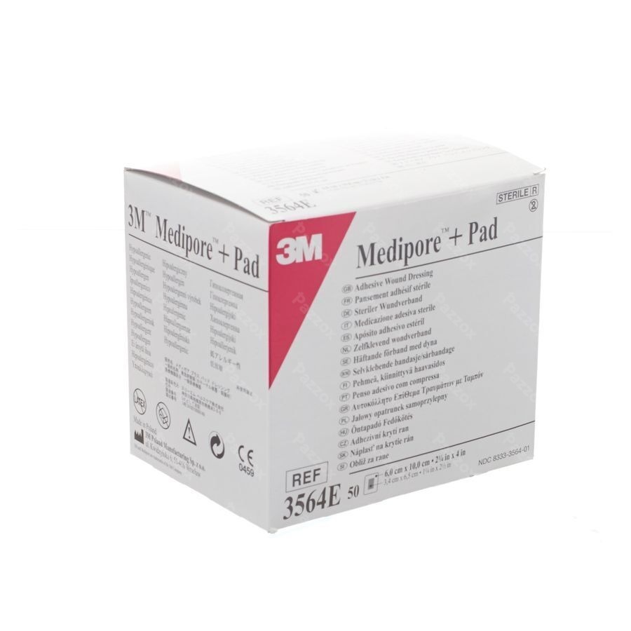 Medipore + Pad 3m 6x10,0cm 50 3564e