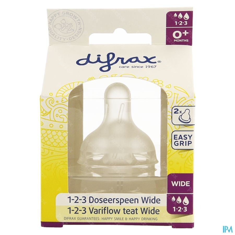 Difrax Tetine Natural Wide 1-2-3 677
