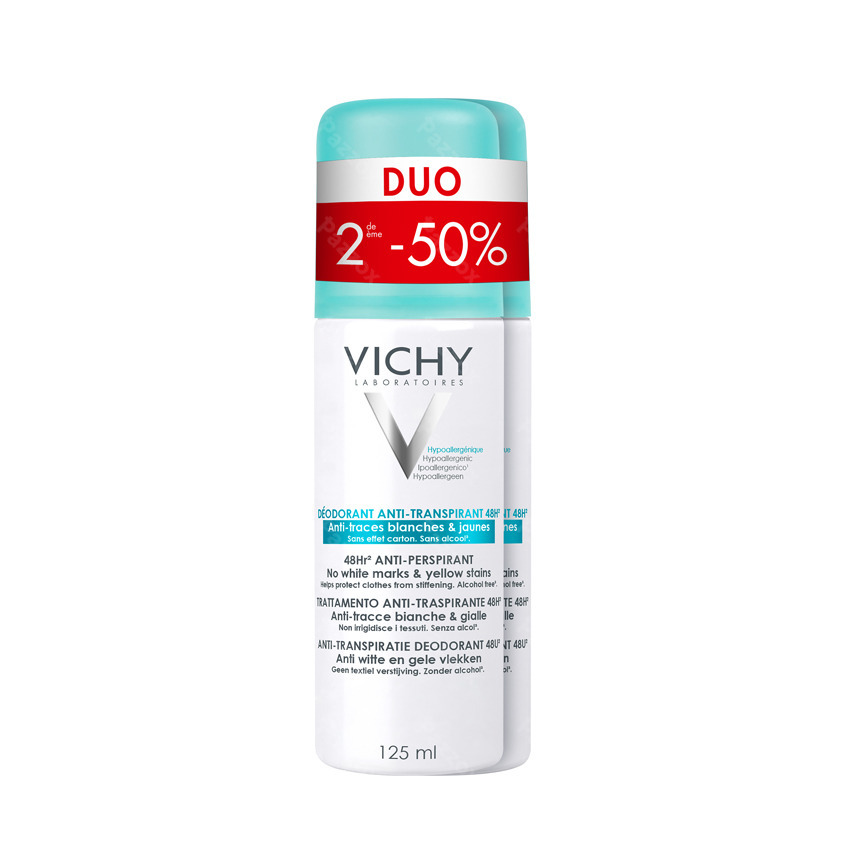 Vichy Deo Anti-trace Aerosol 48u Duo 2x125ml