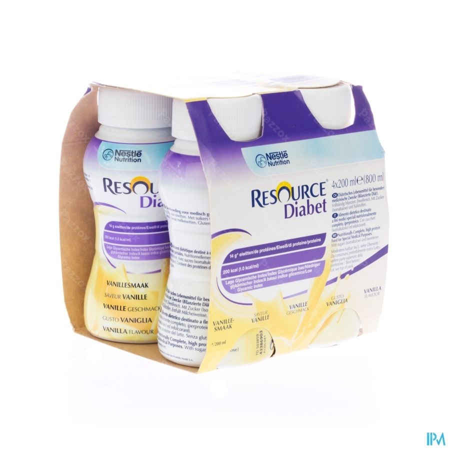 Resource Diabet Vanilla 4x200ml