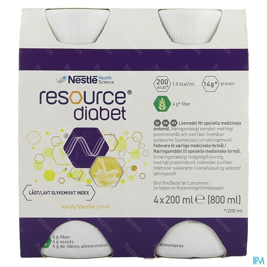 Resource Diabet Vanilla 4x200ml