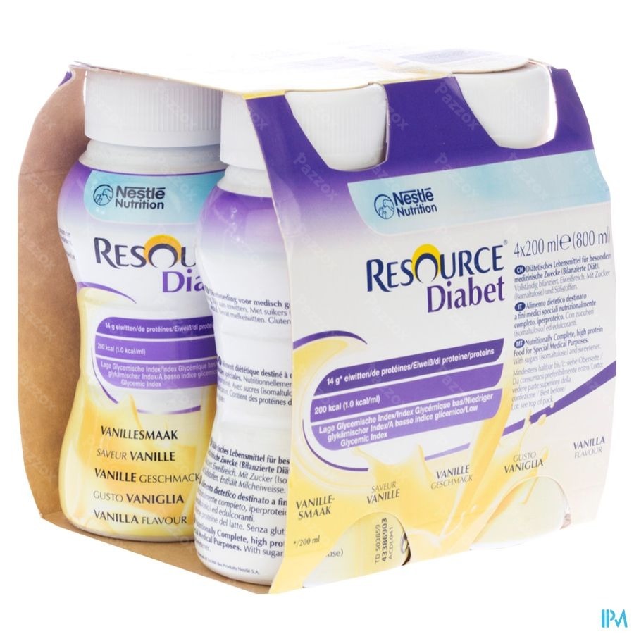 Resource Diabet Vanilla 4x200ml