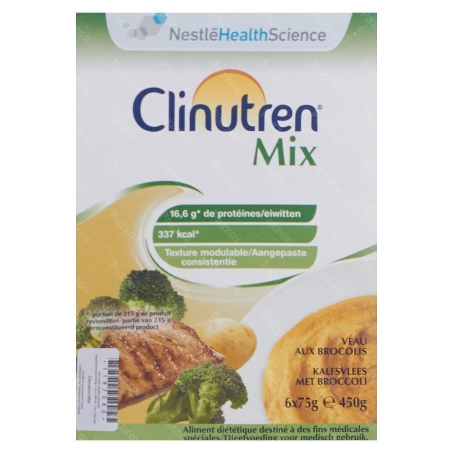 Clinutren Mix Kalf-broccoli Nf Zakje 6x75g