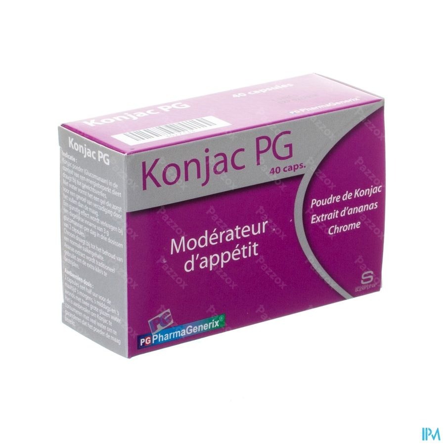 Konjac Pg Pharmagenerix Caps 40