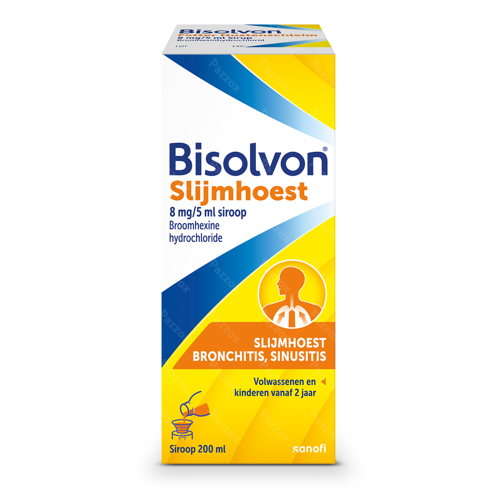 Bisolvon 8mg/5ml Slijmhoest Siroop 200ml