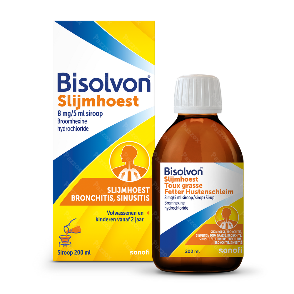 Bisolvon 8mg/5ml Slijmhoest Siroop 200ml