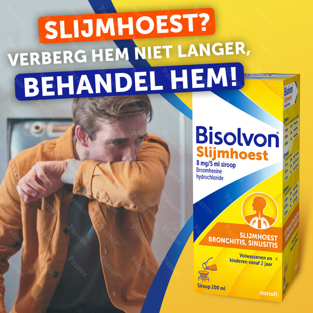Bisolvon 8mg/5ml Slijmhoest Siroop 200ml