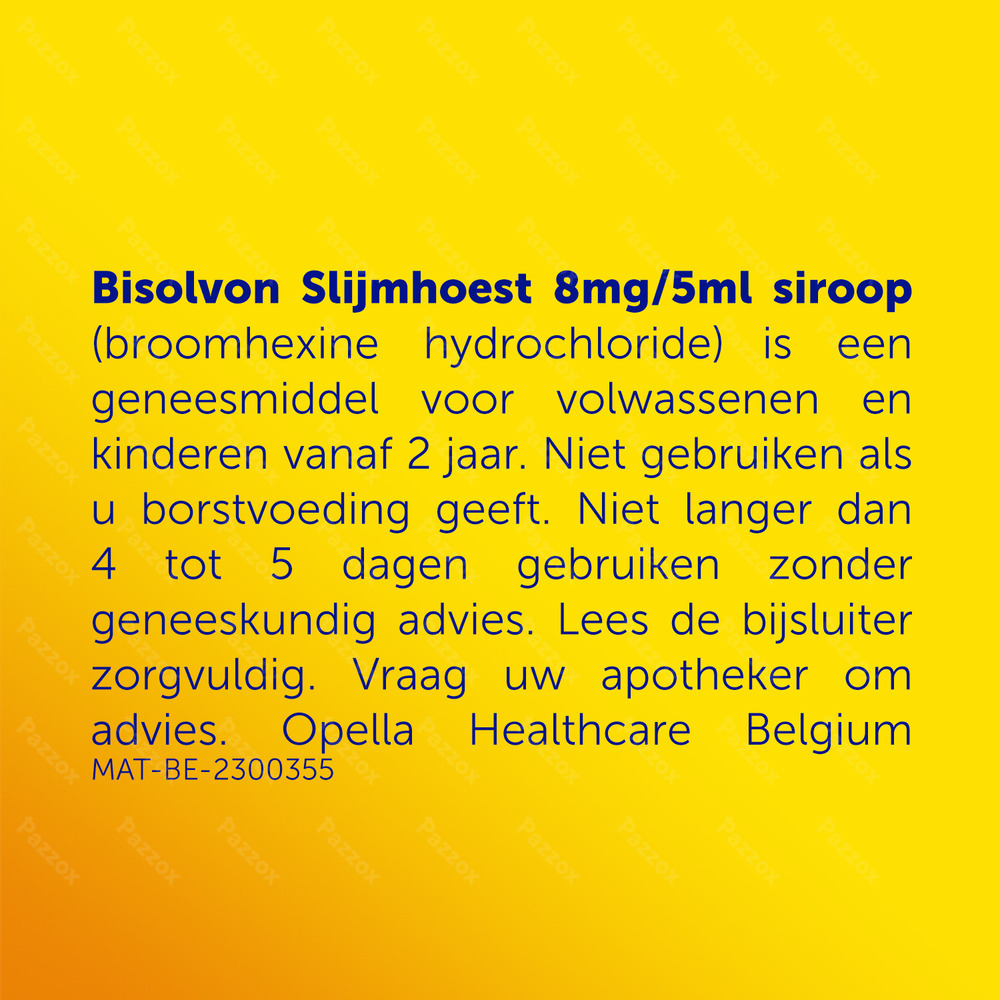 Bisolvon 8mg/5ml Slijmhoest Siroop 200ml
