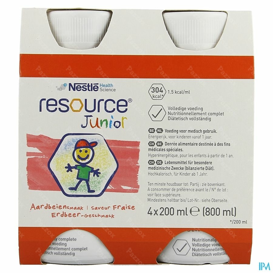 Resource Junior Fraise 4x200ml