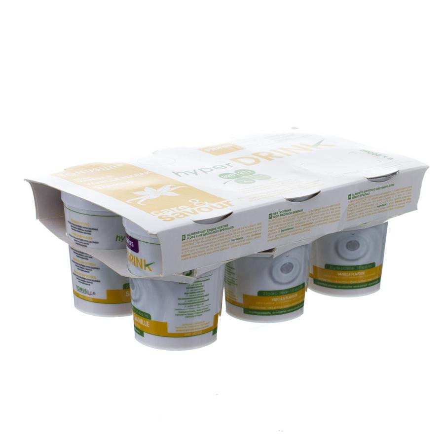 Hyperdrink Vanille Z/lactose Vezels Pot 6x200ml
