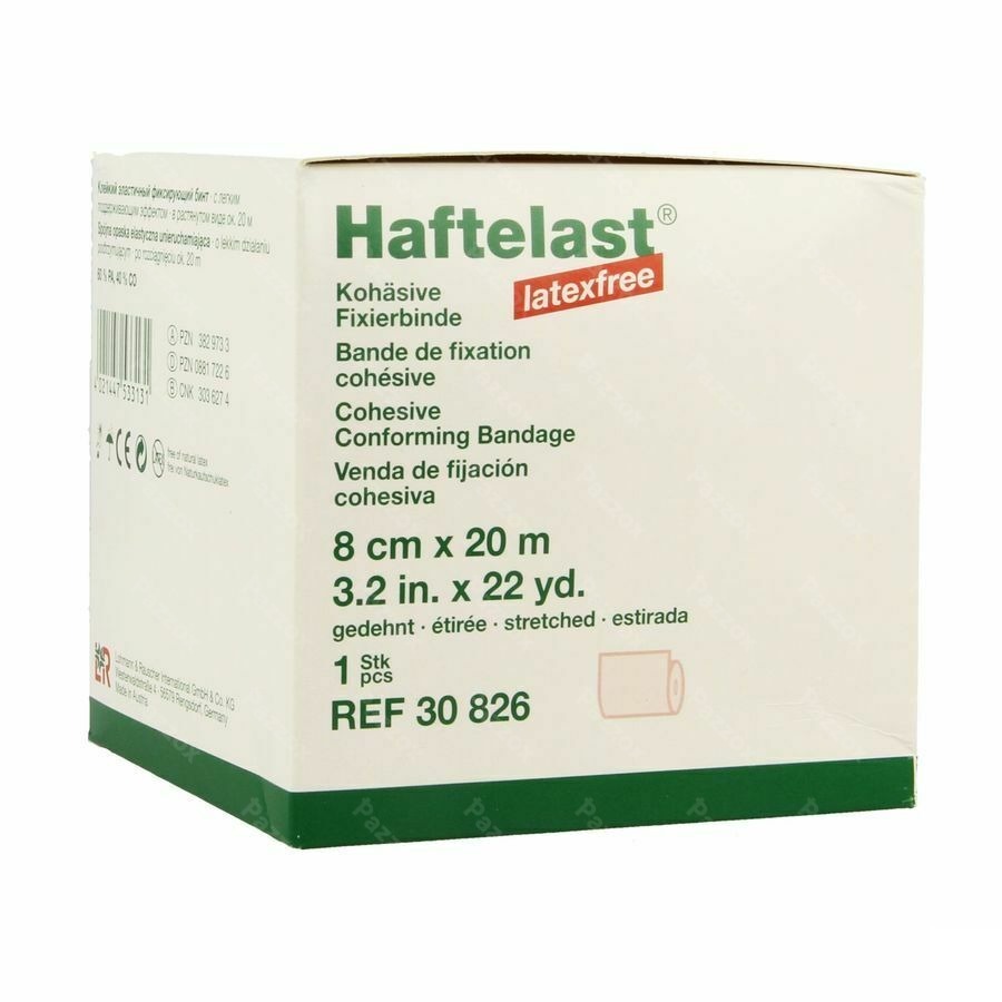 Haftelast Bande Coh. Latex Free 8cmx20m 30826