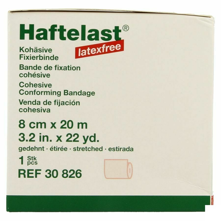 Haftelast Bande Coh. Latex Free 8cmx20m 30826
