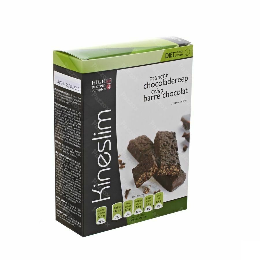 Kineslim Crunch Reep Chocolade 3x40g