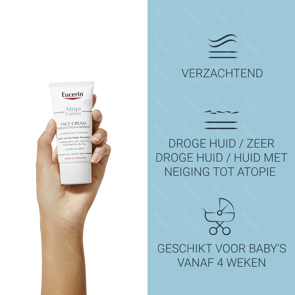 Eucerin AtopiControl Kalmerende Gezichtscrème Droge en Atopische Huid 50ml