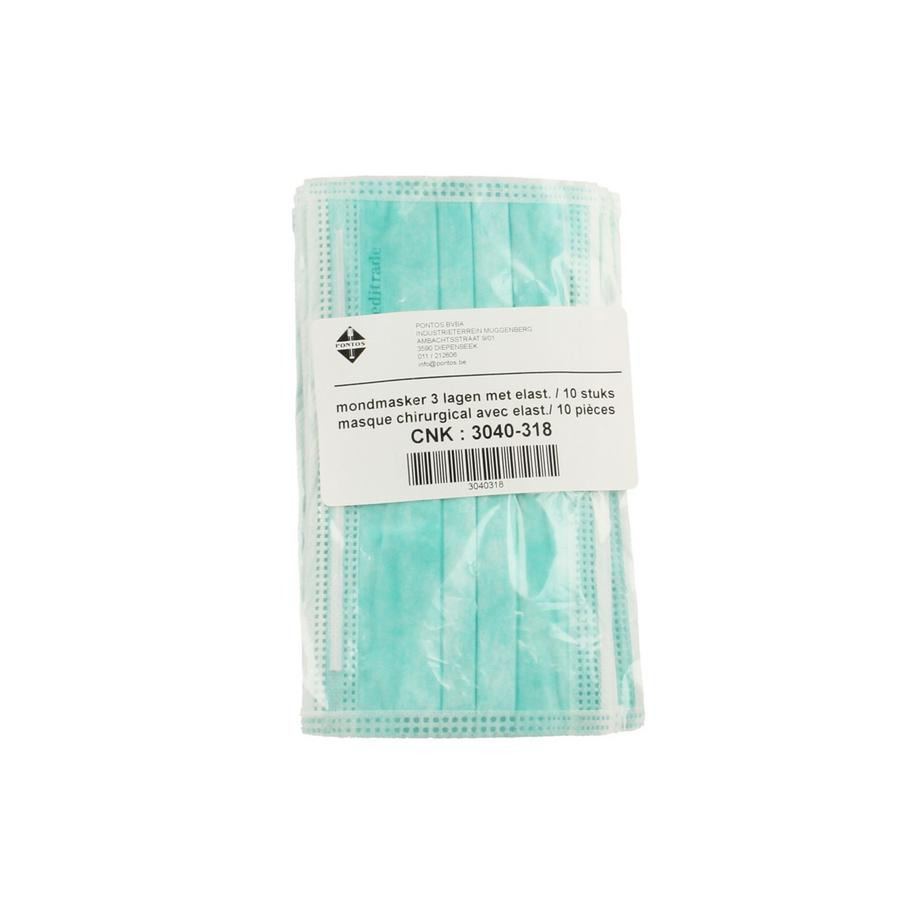 Masque Chirurgical 3pl Elastique 10 Pontos