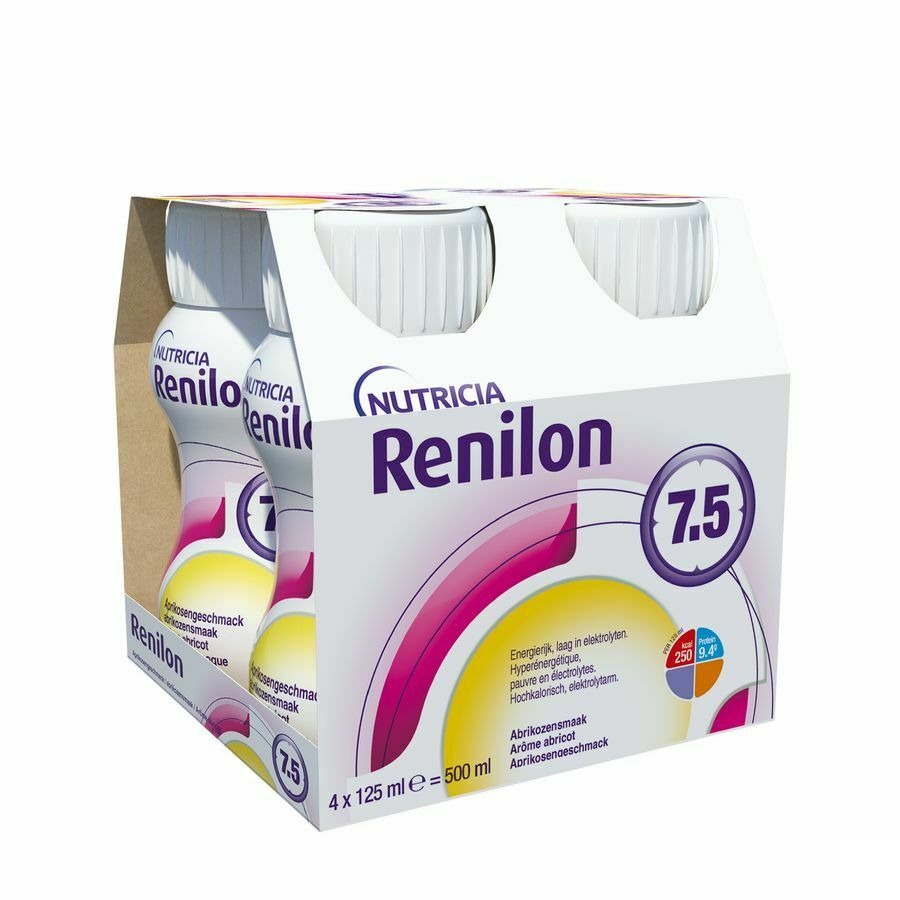 Renilon 7.5 Abricot Bouteilles 4x125ml 