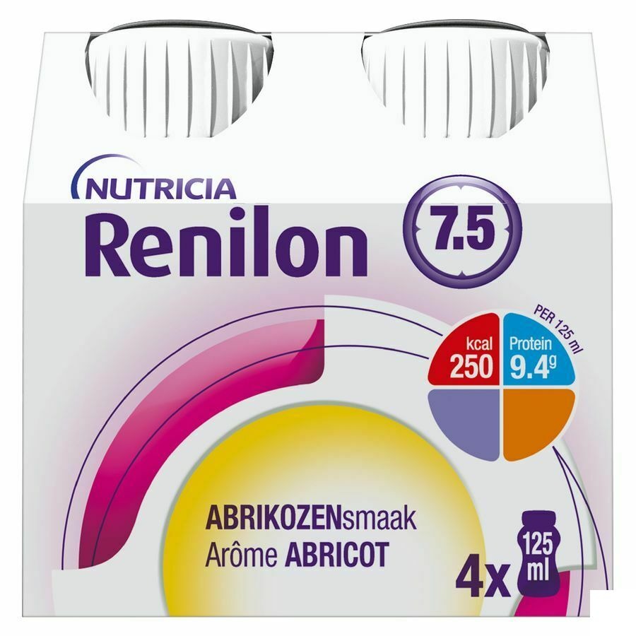 Renilon 7.5 Abricot Bouteilles 4x125ml 