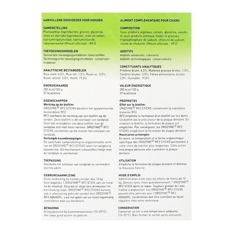 Orozyme Rf2 Sticks Appetents Chien Small 28