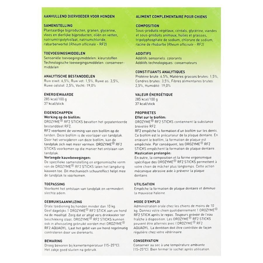 Orozyme Rf2 Sticks Appetents Chien Small 28