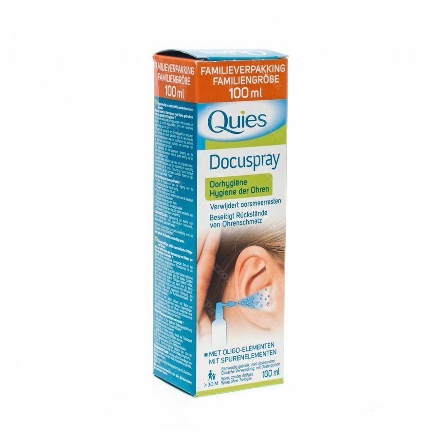 Quies Docuspray Oorhygiene Z/drijfgas Spray 100ml