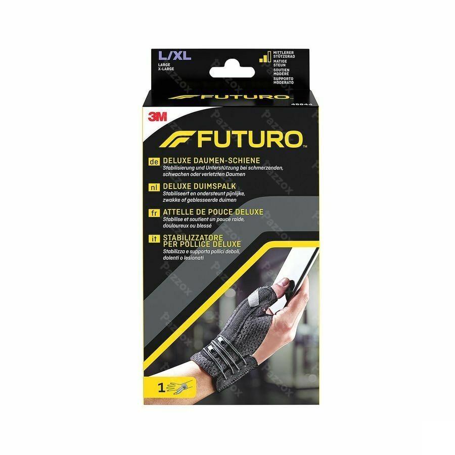 Futuro Attelle Pouce Deluxe Noir l-xl 16,5-20,3cm